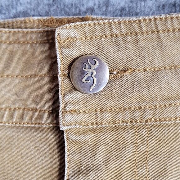 Browning Heritage Mens Canvas Pants Brown Tag 36x32 Fits 36x31 Articulated Knee - Picture 6 of 13